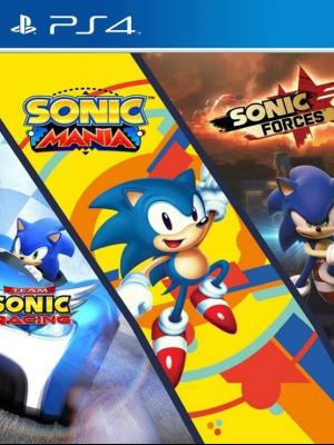 3 JUEGOS EN 1 Team Sonic Racing MAS Sonic Forces MAS Sonic Mania ps4