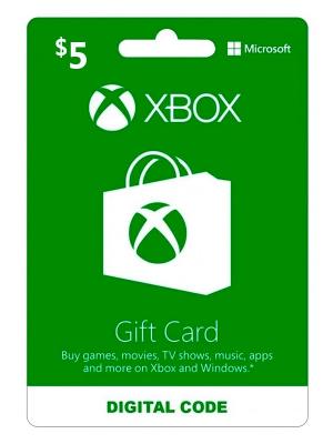 XBOX GIFT CARD 5$ USA